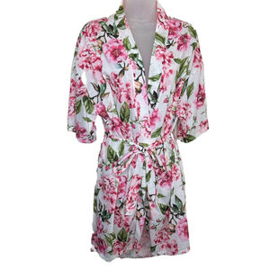 Show Me Your Mumu BRIE Wrap Robe Kimono Pink Floral Feminine Bridal‎ One Size